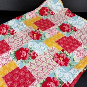 Pioneer Woman Tablecloth Sweet Rose Patchwork 56"x80" Floral Farmhouse